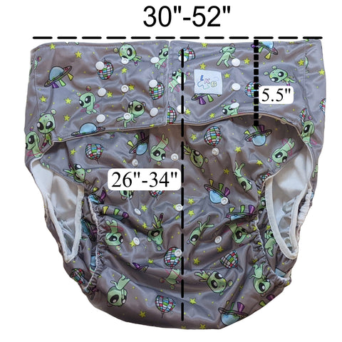 Disco Aliens Pocket Diaper second image