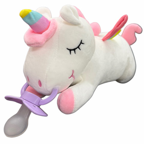 Small Laying Unicorn Stuffie Binkie Buddie second image