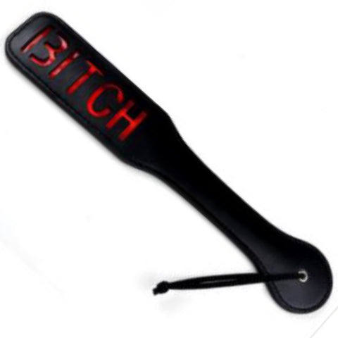Bitch Leather Spanking Paddle second image