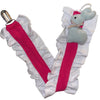Bunny Ruffle Deluxe Pacifier Clip