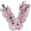 Pink Bunny Ruffle Deluxe Pacifier Clip