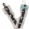 Pastel Bats Ruffle Deluxe Pacifier Clip