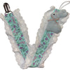 Floral Bunny Ruffle Deluxe Pacifier Clip