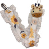 Floral Giraffe Ruffle Deluxe Pacifier Clip