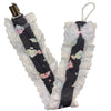 Pastel Bats Ruffle Deluxe Pacifier Clip