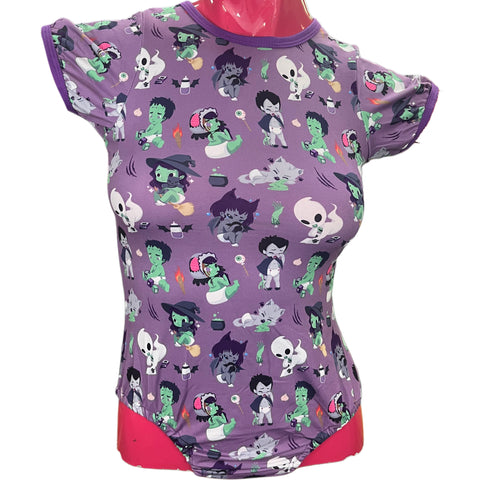 Tiny Terrors Purple Bodysuit second image
