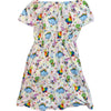 Rainbow Pride Dino Off the Shoulder Dress