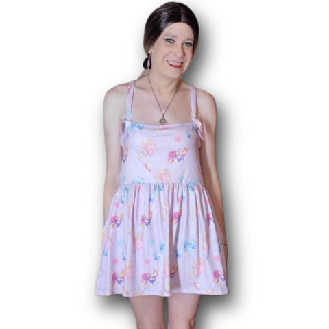 Magical Rainbow Kitty Suspender Skirt Dress second image