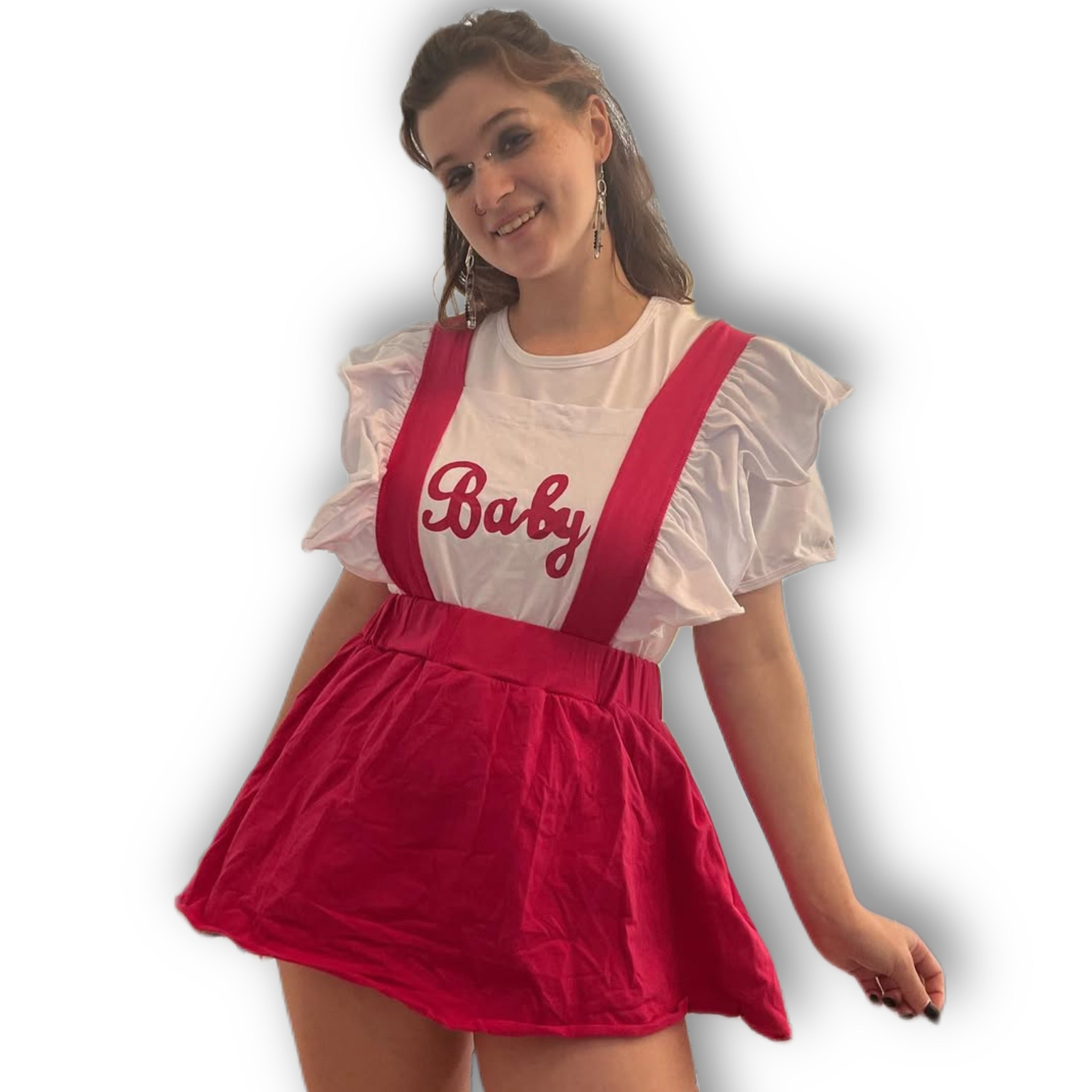 abdl pink dress Pink Peek-a-Boo Baby Doll Dress