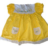Bright Yellow Lil Bird Embroidered Baby Doll Dress