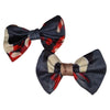 Merry Krampus Fabric 2pc Hair Bows Set