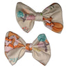 Sleepy Fox Fabric 2pc Hair Bow Set