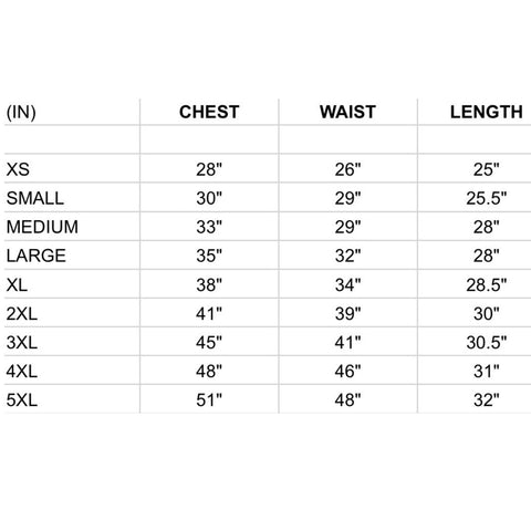 Size chart for My Little Sunshine Romper Dress