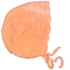 Large Peach Crochet Adult Baby Bonnet