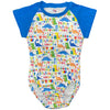 Blue Happy Birthday Dino Bodysuit