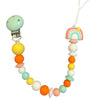 Rainbow Silicone Teether Pacifier Clip