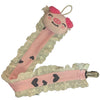 Piggy Plush Ruffle Deluxe Pacifier Clip