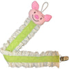 Piggy Plush Ruffle Deluxe Pacifier Clip