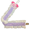 Piggy Purple Plush Ruffle Deluxe Pacifier Clip