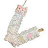 Pink Kitty Plush Ruffle Deluxe Pacifier Clip