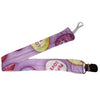 Purple Candy Hearts Fabric Pacifier Clip