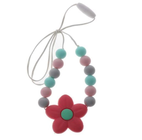 Flower Silicone Chewing Teether Necklace Variety second image