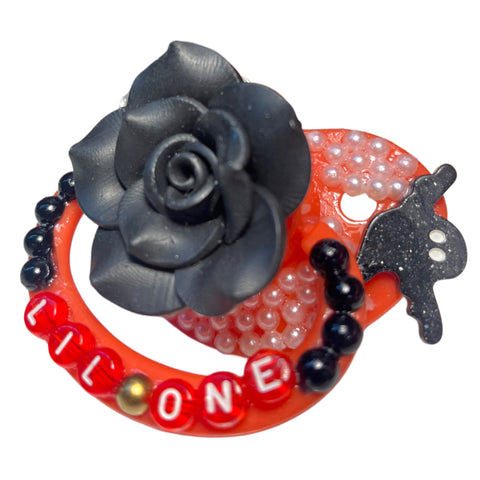 Lil One Flower Hand Crafted Deluxe Pacifier second image