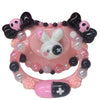 Goth Bunny Hand Crafted Deluxe Pacifier