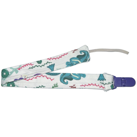 Mermaid Fabric Pacifier Clip second image
