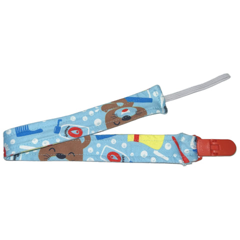 Bath Time Fabric Pacifier Clips second image