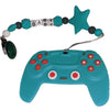 Video Game Silicone Teether Chewing Toy Pacifier Clip