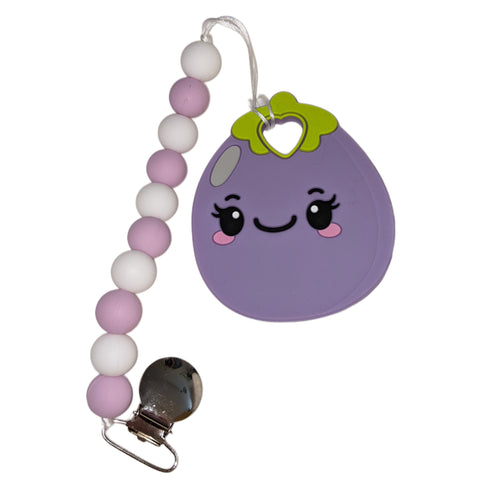 Veggies Silicone Teether Chewing Toy Pacifier Clip second image