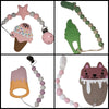 Ice Cream Variety Silicone Teether Chewing Toy Pacifier Clip
