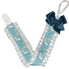 Snowman Plush Ruffle Deluxe Pacifier Clip