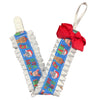 Christmas Plush Ruffle Deluxe Pacifier Clip
