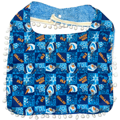 Snowman Handmade Double Sided Adult Bib second image