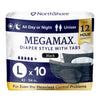 NorthShore MegaMax Black ABDL 1 Adult Diaper Sample