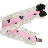 Hearts Ruffle Deluxe Pacifier Clip