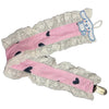Hearts & Bunny Ruffle Deluxe Pacifier Clip