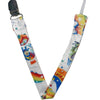 80's Rainbow Girl Cartoon Fabric Pacifier Clip