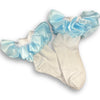 Light Blue Ruffle Satin Ribbon Socks