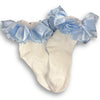 Baby Blue Ruffle Satin Ribbon Socks