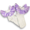 Lilac Ruffle Satin Ribbon Socks