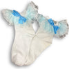 Blue Ruffle Lace Ribbon Socks