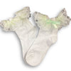 Green Ruffle Lace Ribbon Socks