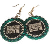 Whips & Chains Bottle Cap Earrings