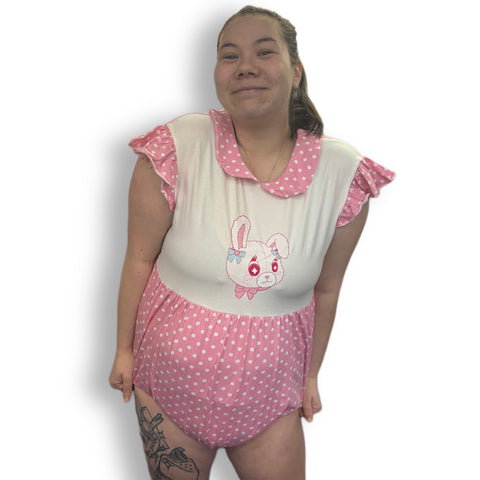 Lil Critters Bunny Cotton Collared Bodysuit second image