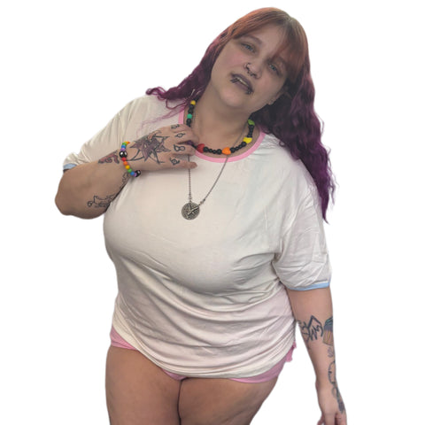 White Pastel Trim Shirt second image