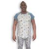 Blue Good Night Bear Pajamas Shirt