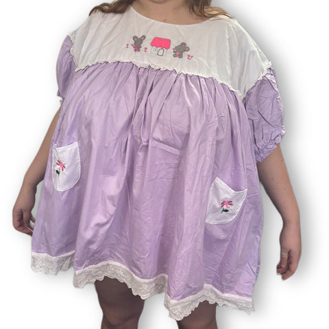 Lil Mouse Embroidered Baby Doll Dress second image